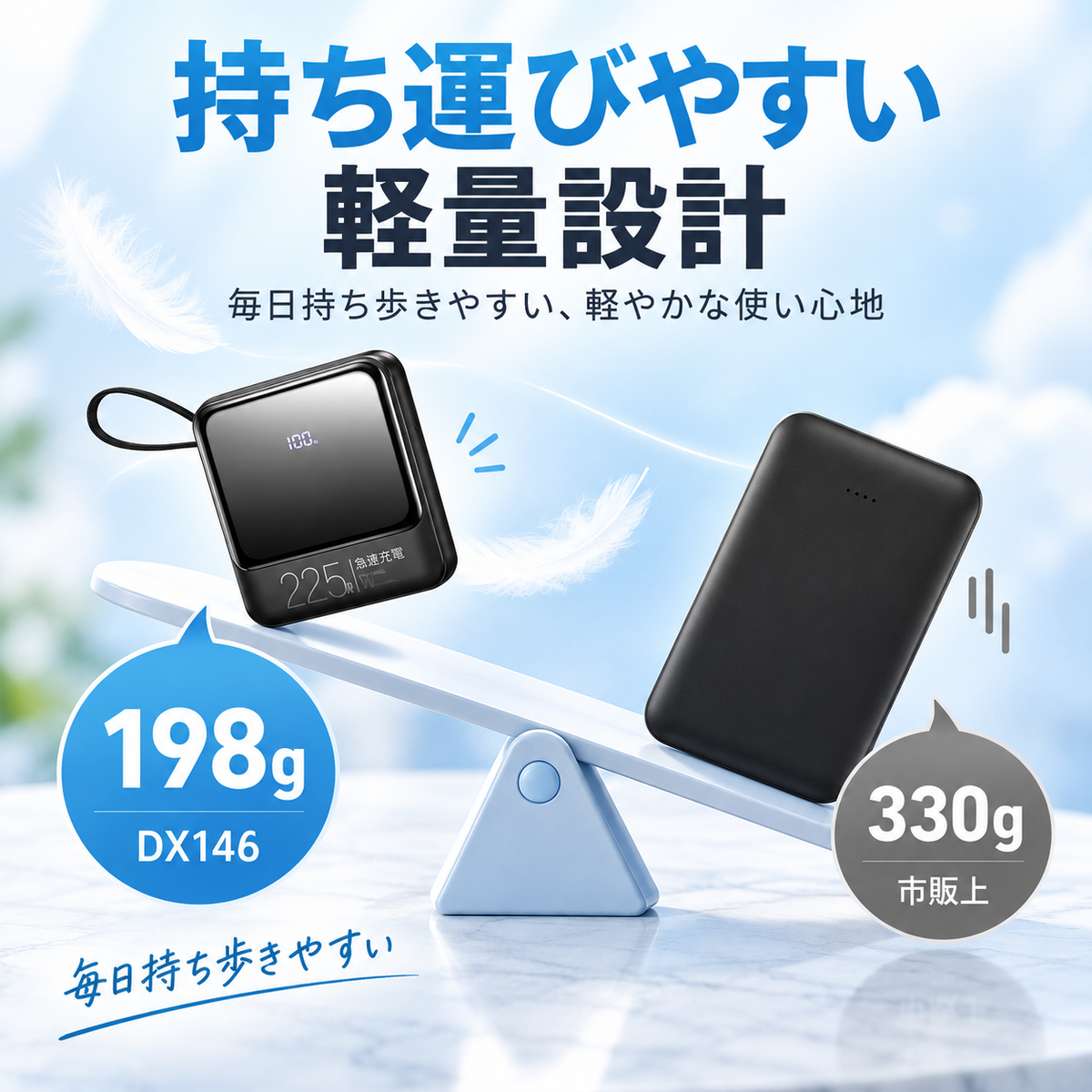 Hikari™ モバイルバッテリー｜外出先でも、充電の不安から解放